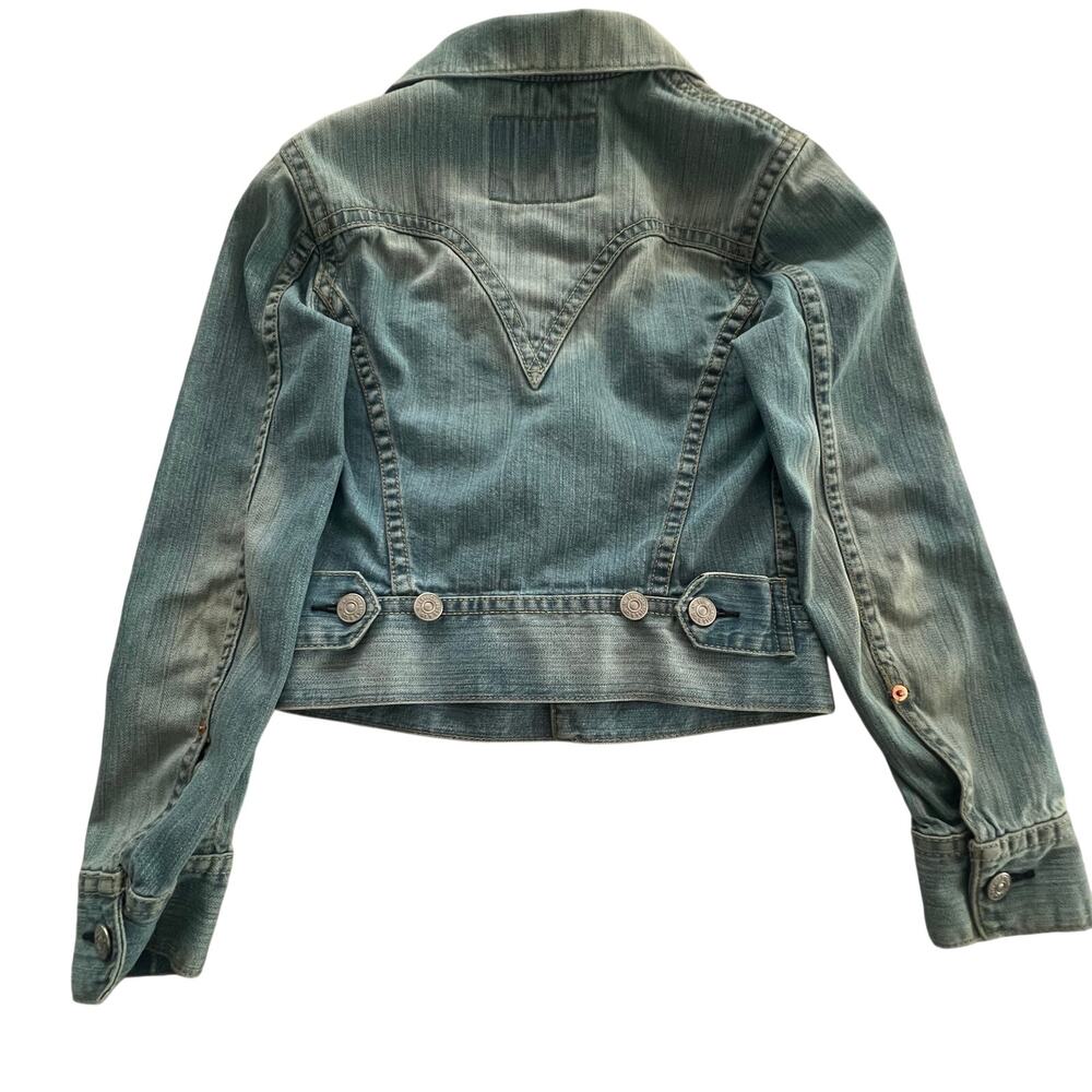 Vintage Levi’s 2004 Women’s 100% Cotton Jean Jacket SZ SM Type 1 Blue Fade - Picture 6 of 15